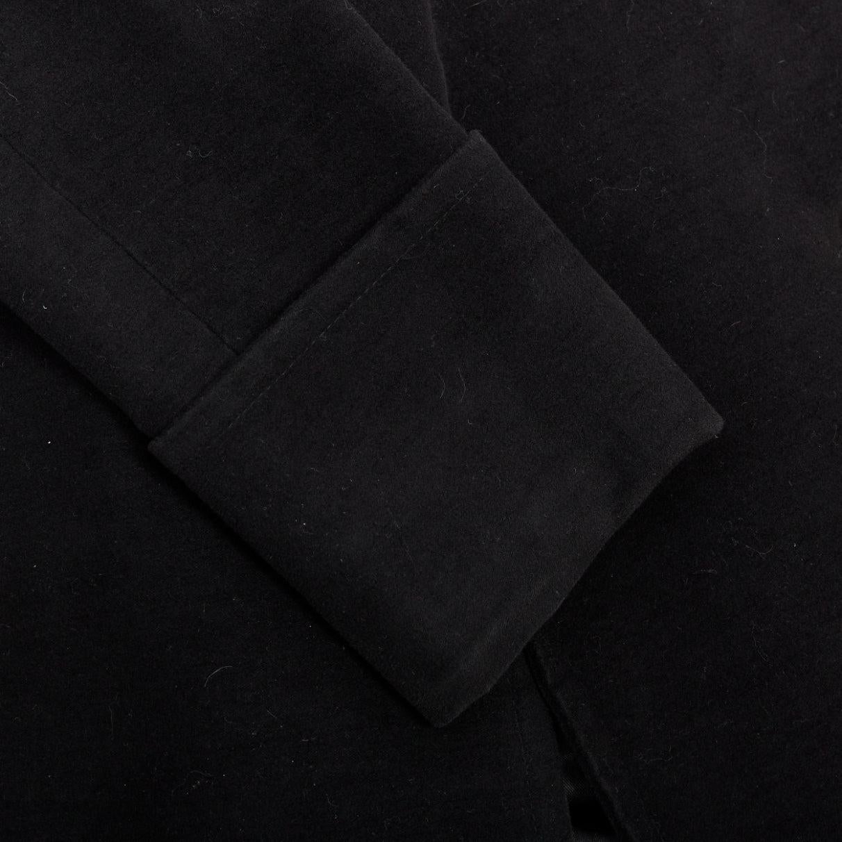 McQ Alexander McQueen cappotto doppio petto in cotone nero con bottoni dorati IT36 XXS in vendita 3