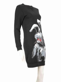 Alexander McQueen McQ Black Rabbit Sweater Dress Size XS