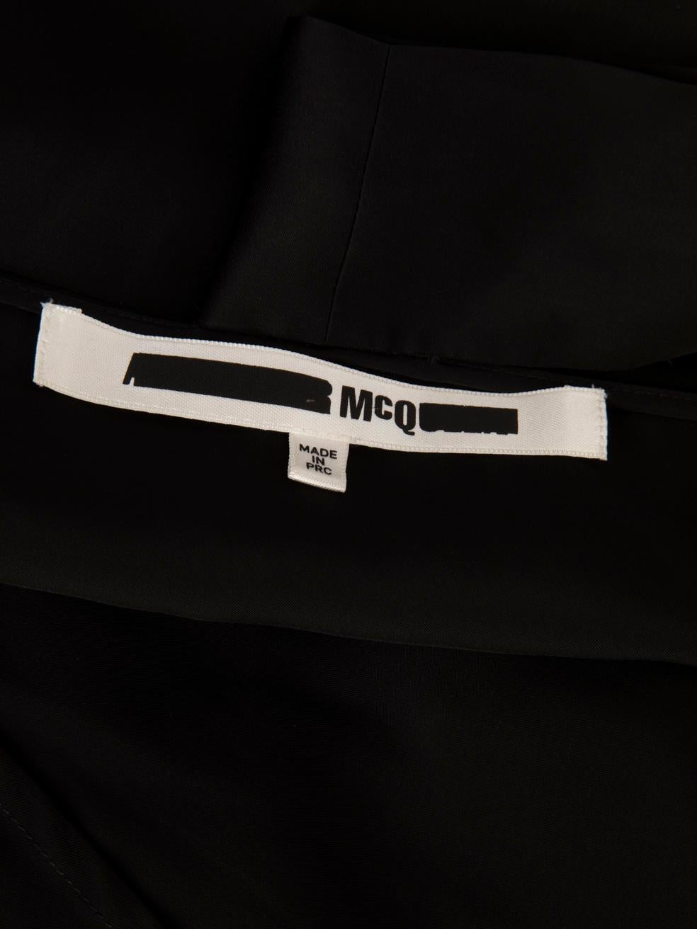 Alexander McQueen McQ Black Silk Neck-Tie Top Size M 3