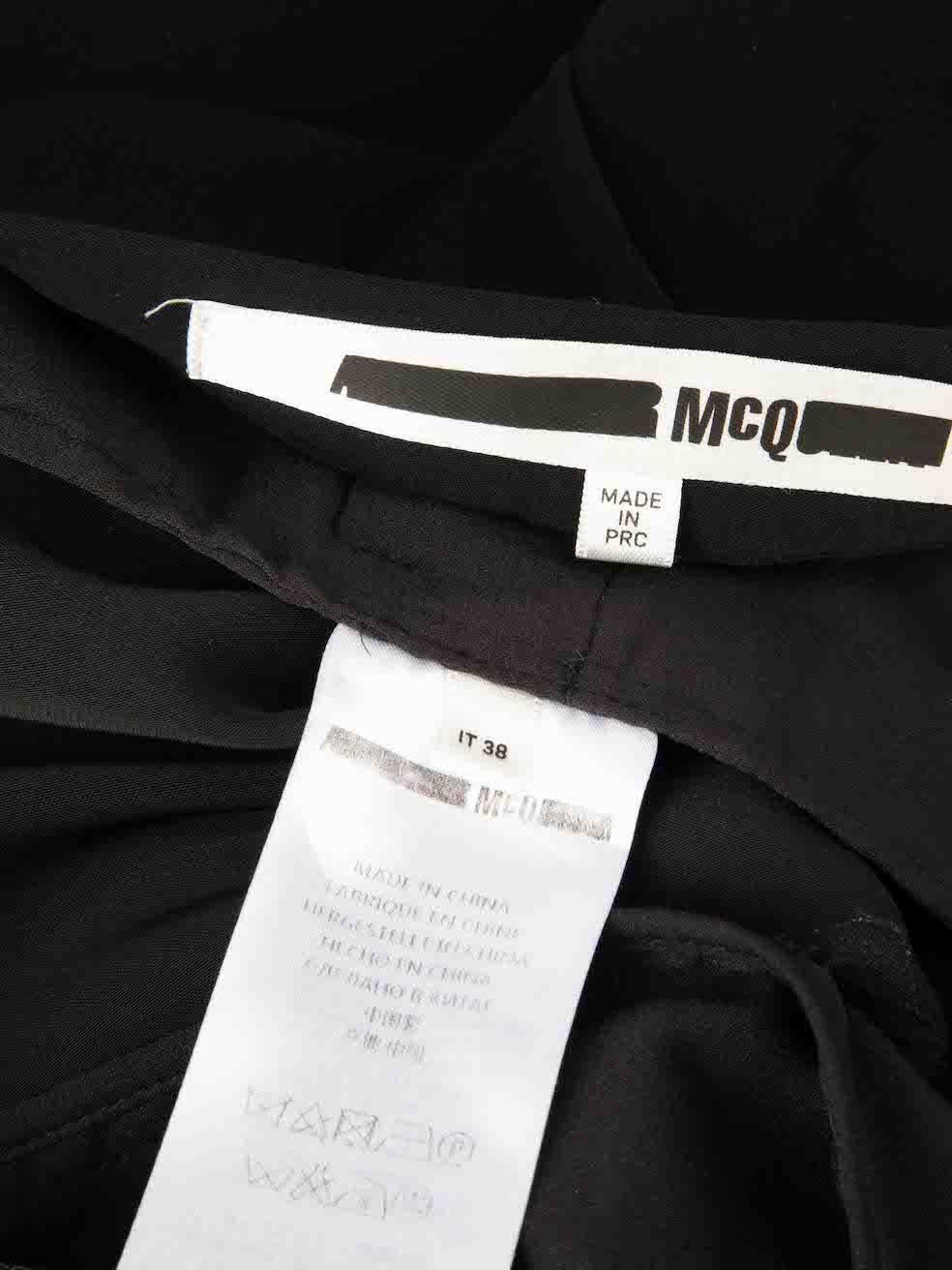Alexander McQueen McQ Black Tapered Cropped Trousers Size XS For Sale 1