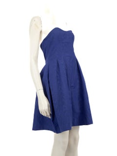 Alexander McQueen MCQ Blue Strapless Mini Dress Size M