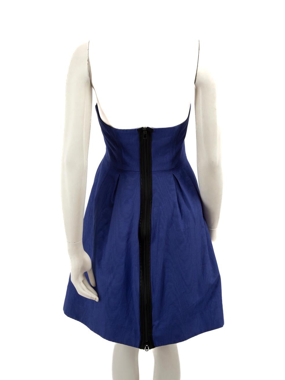 Blu Alexander McQueen Mini Dress blu senza spalline taglia M.