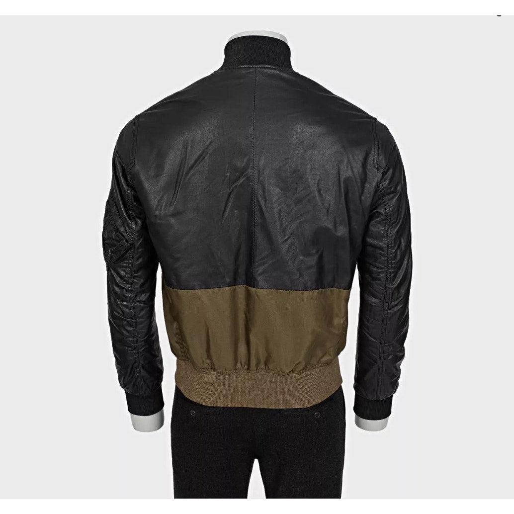 Nero McQ Alexander McQueen Giacca in ecopelle e tessuto Sz.44/XS in vendita