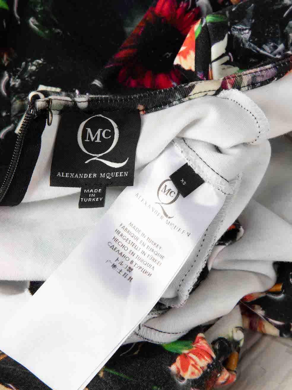 Women's Alexander McQueen McQ Floral Print Knee Length Dress Size XS