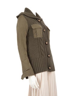 Alexander McQueen McQ Green Wool Knit Cardigan Size S