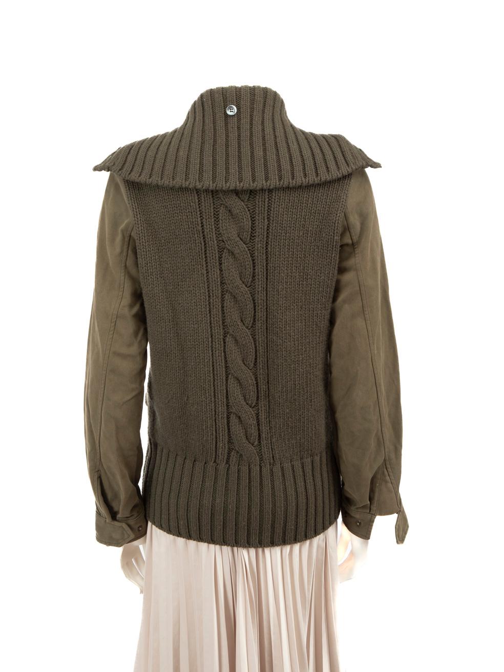 Nero McQ Alexander McQueen - Cardigan in maglia di lana verde taglia S in vendita