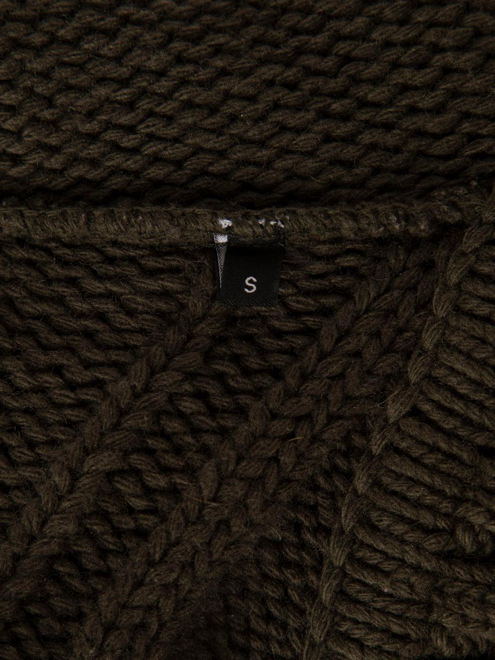 Donna McQ Alexander McQueen - Cardigan in maglia di lana verde taglia S in vendita