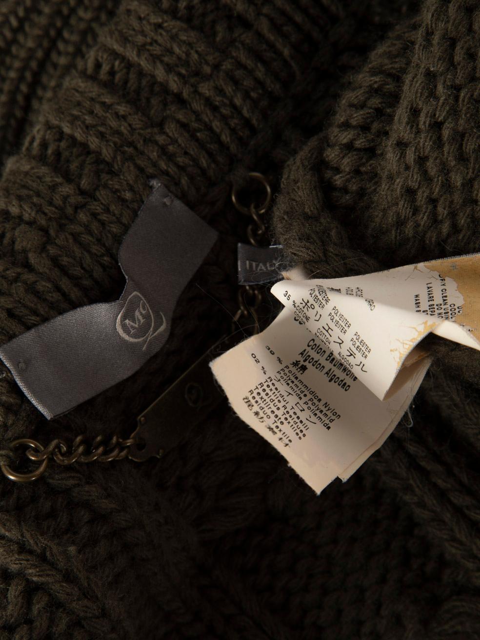 McQ Alexander McQueen - Cardigan in maglia di lana verde taglia S in vendita 1