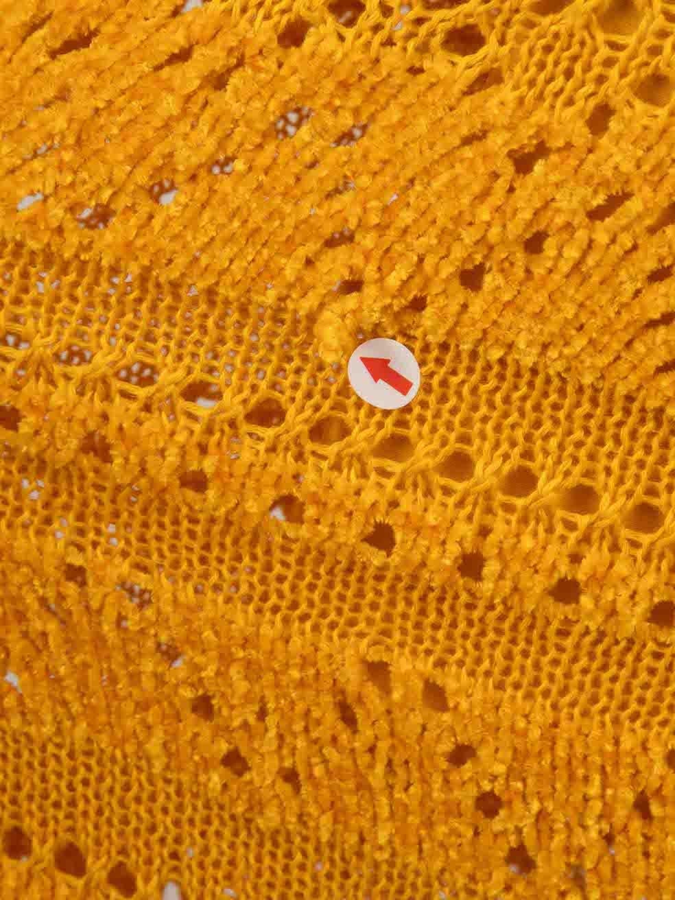 Women's Alexander McQueen McQ Mustard Yellow Knit Midi Dress Size M