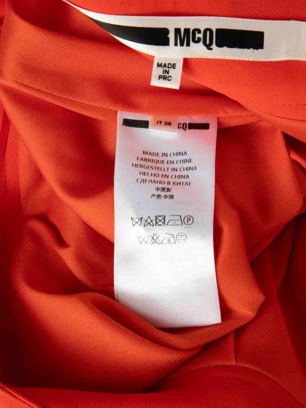 Alexander McQueen McQ Orange Box Pleat Mini Skirt Size XXS For Sale 2