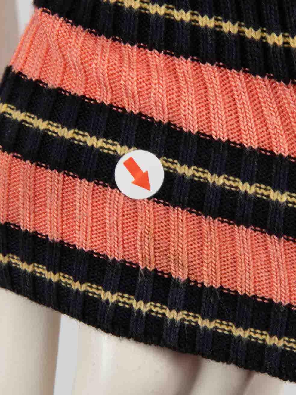 Women's Alexander McQueen McQ Pink Cotton Knit Striped Top Size M