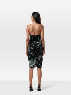 Alexander McQueen McQ Silk Strapless Draped Dress Size L
