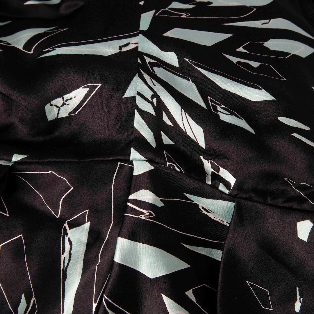 Black Alexander McQueen McQ Silk Strapless Draped Dress Size L For Sale