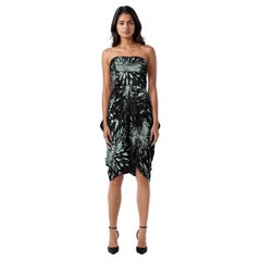 Alexander McQueen McQ Vestido drapeado sin tirantes de seda Talla L