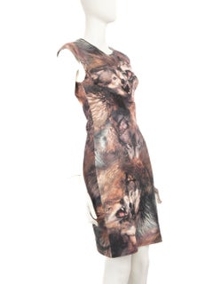 Alexander McQueen MCQ Wolf Print Dress Size S