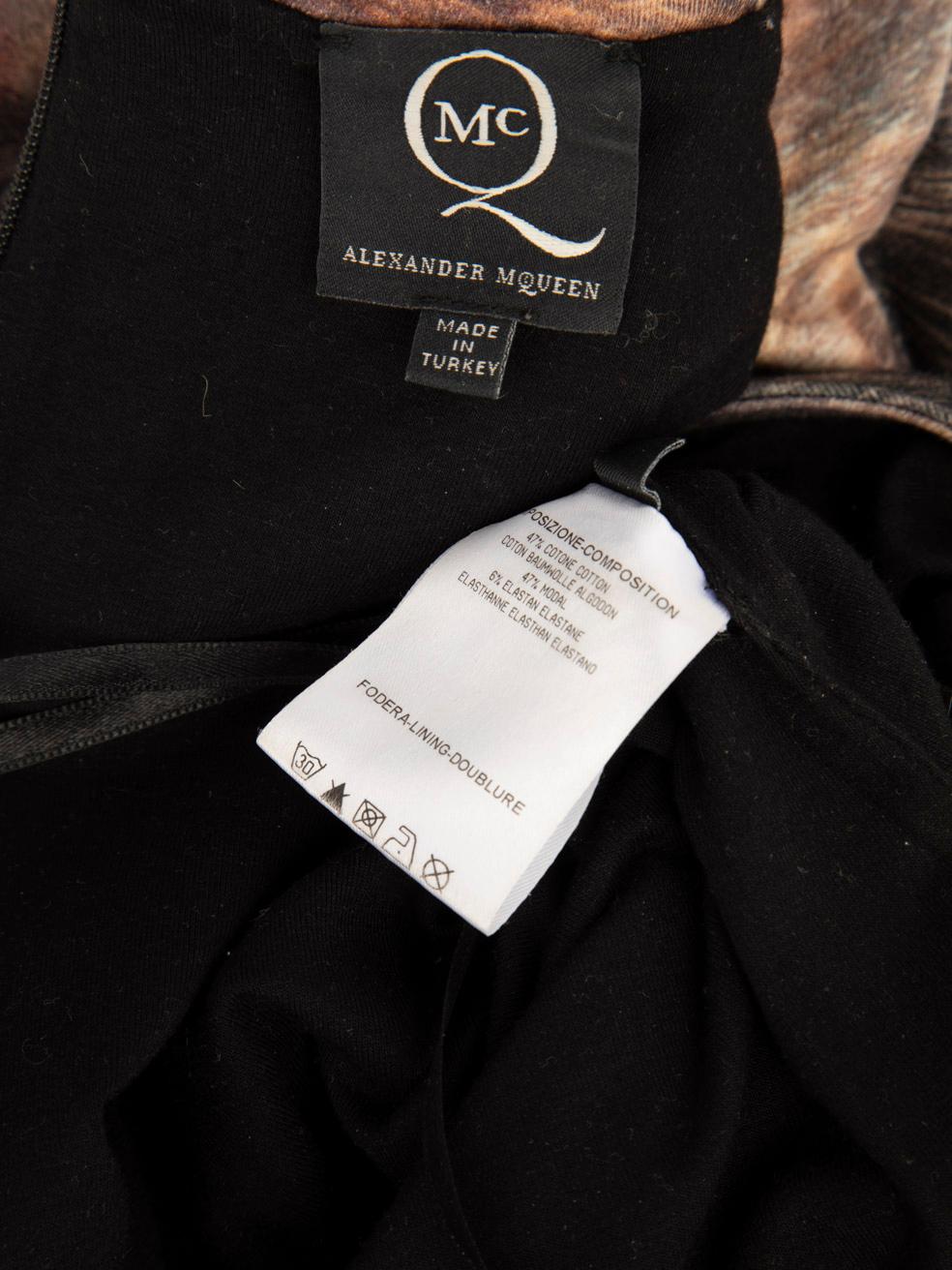 Alexander McQueen MCQ Wolf Print Dress Size S 2