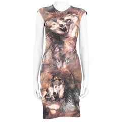 Alexander McQueen MCQ Wolf Print Dress Size S