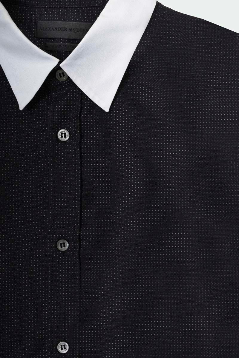 Alexander McQueen Camisa Hombre negro spoted Talla IT46-Mediana, S1710 Negro en venta