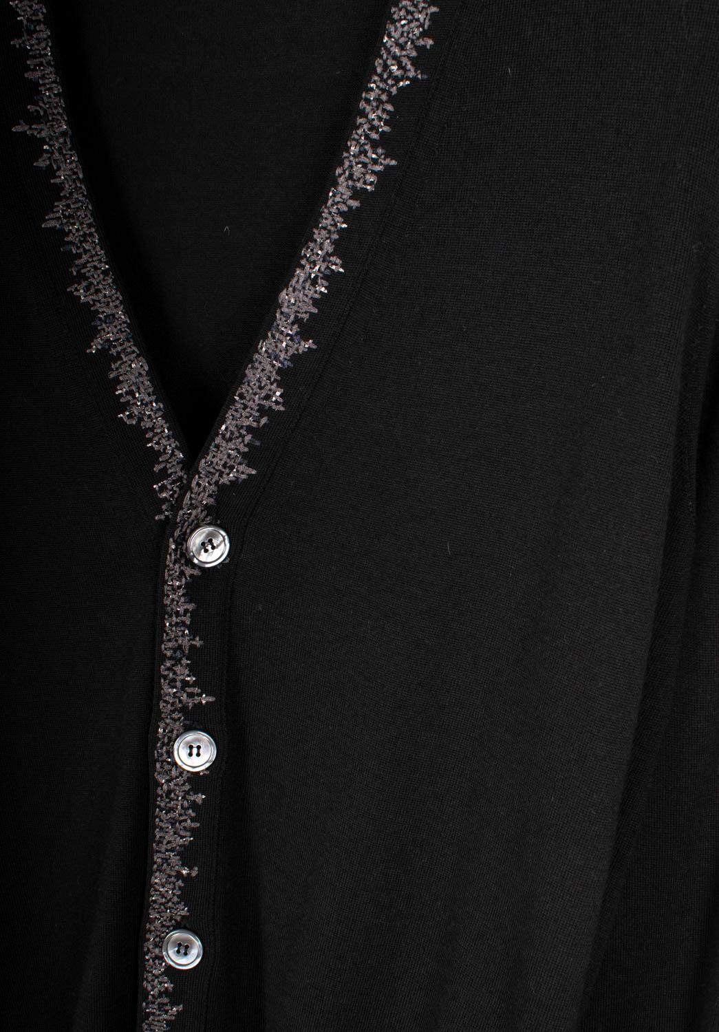 Alexander McQueen Hombre Suéter Cárdigan Talla M, S1514 Negro en venta