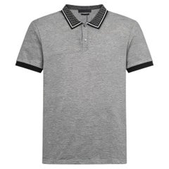 Polo en coton gris Alexander McQueen pour homme, taille M/L, Italie, neuf