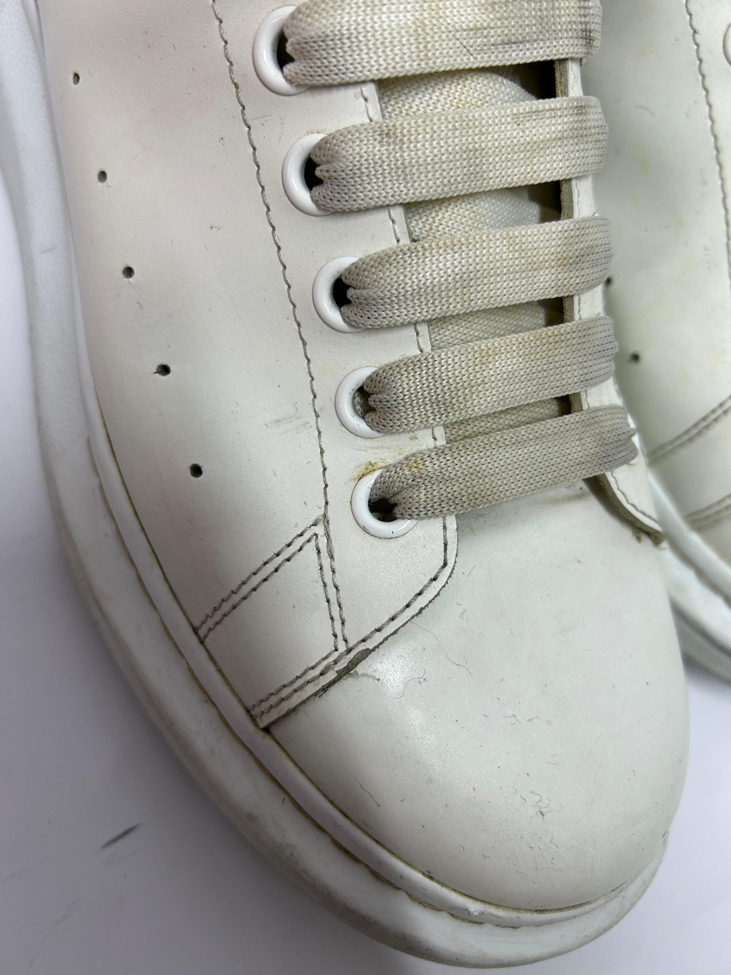 Alexander McQueen Men's Oversized White Sneakers Size EU 44 8