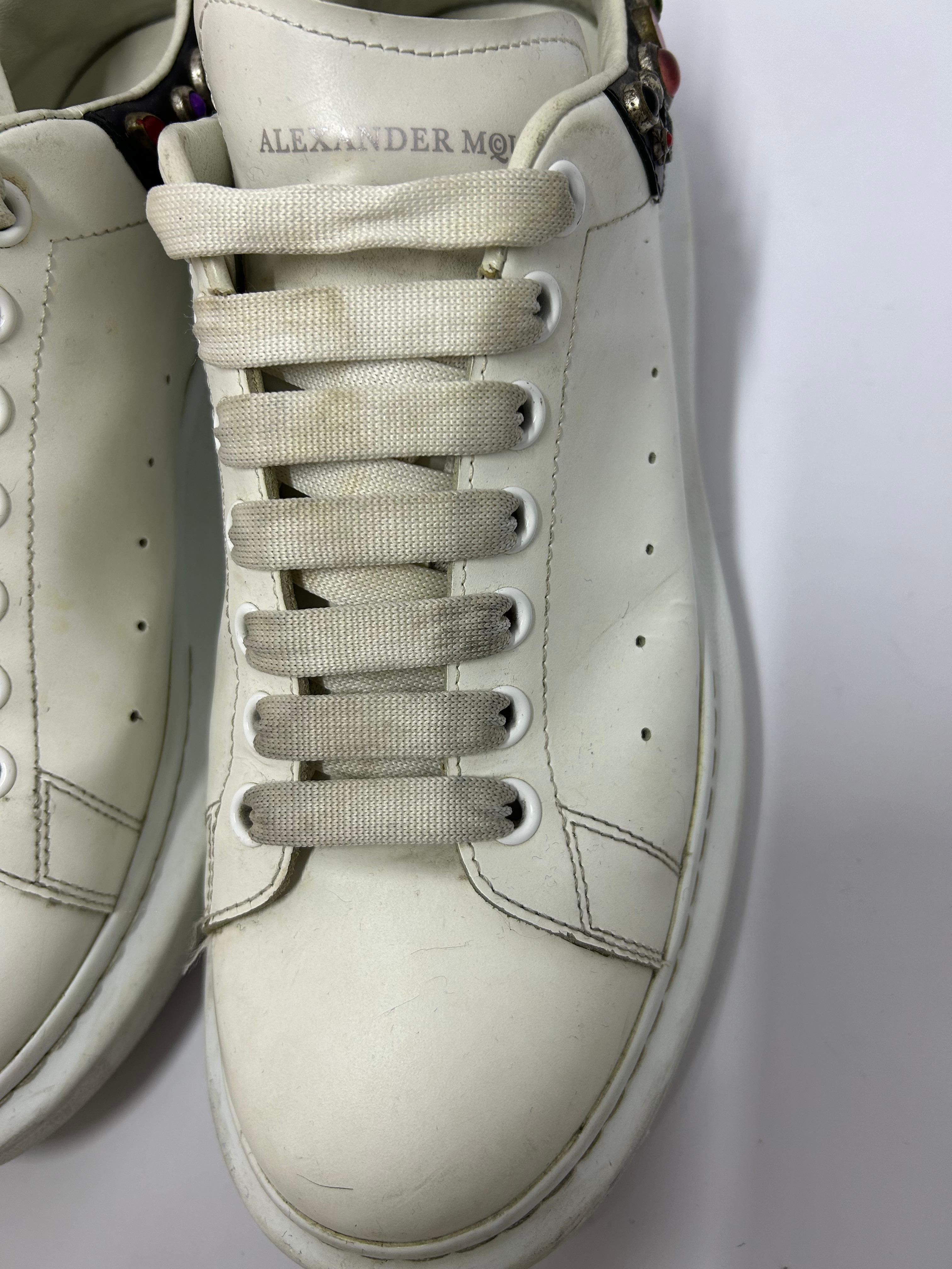 Alexander McQueen Men's Oversized White Sneakers Size EU 44 2