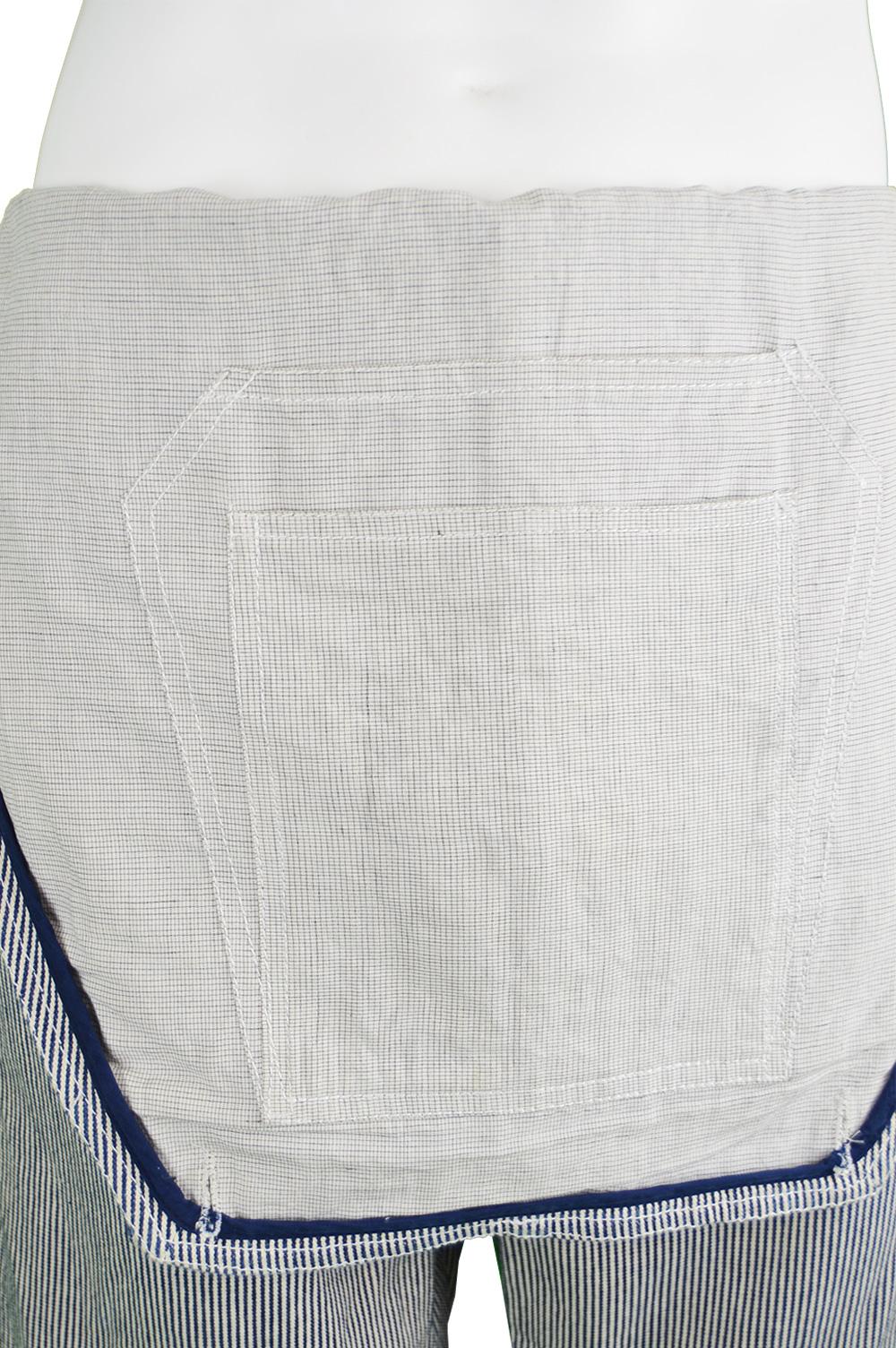 Alexander McQueen Men's Pinstripe Cotton Overall Pants with Bib Front 1