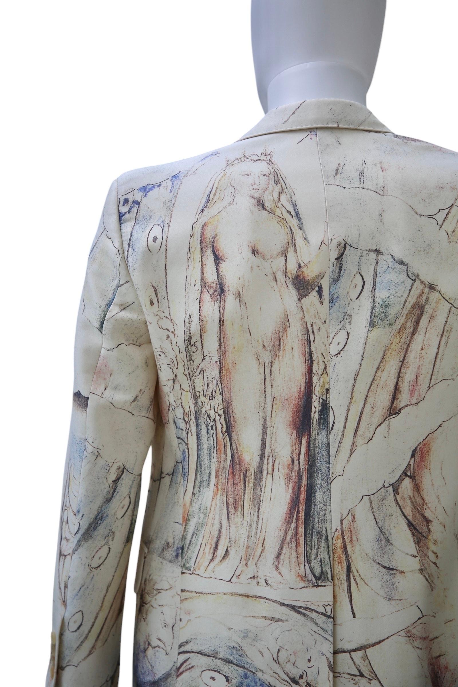 Alexander McQueen Men's William Blake Dante Print Suit – RARE, Collector piece For Sale 5