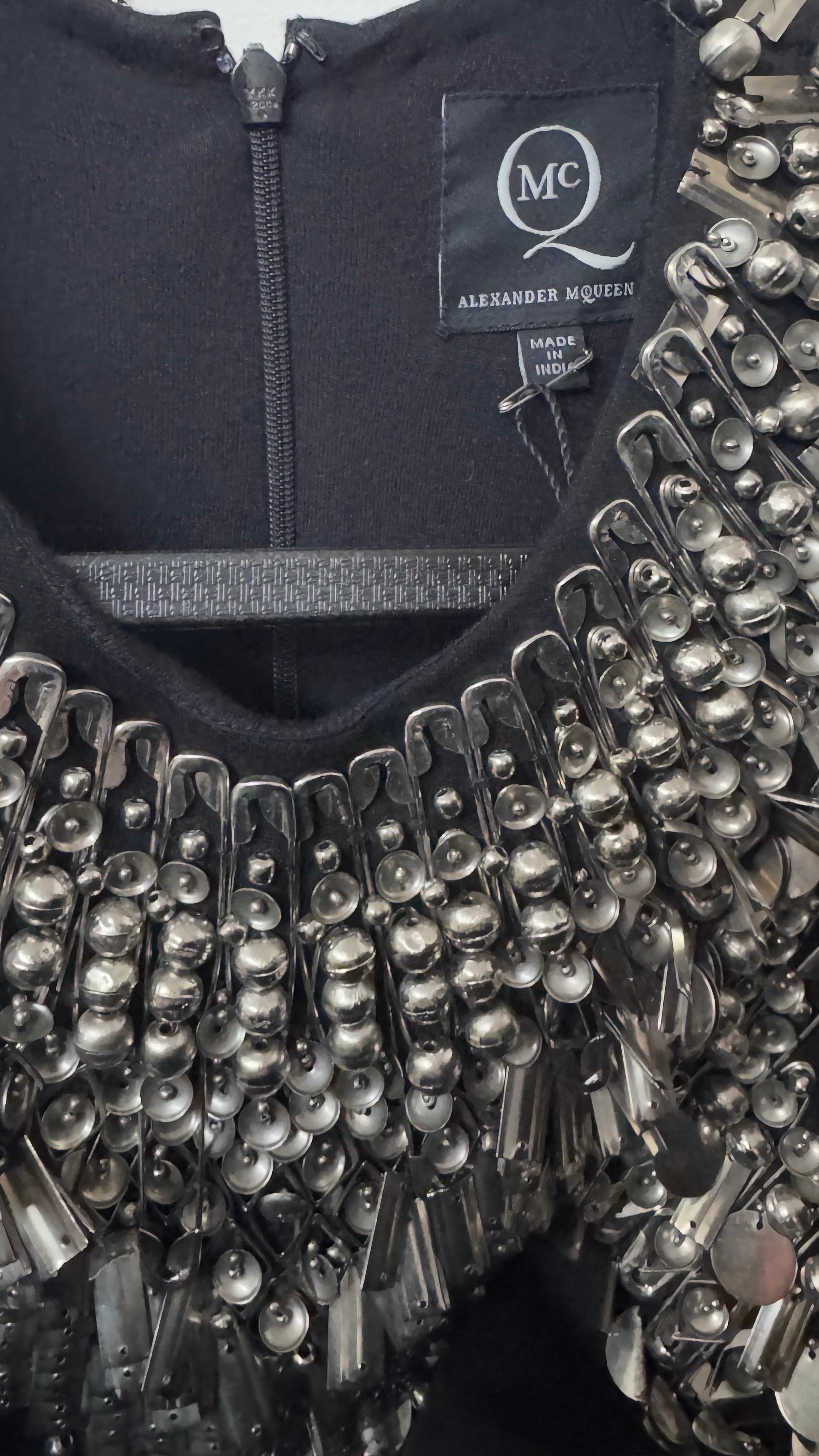 Alexander McQueen metal-embellished halter dress For Sale 1