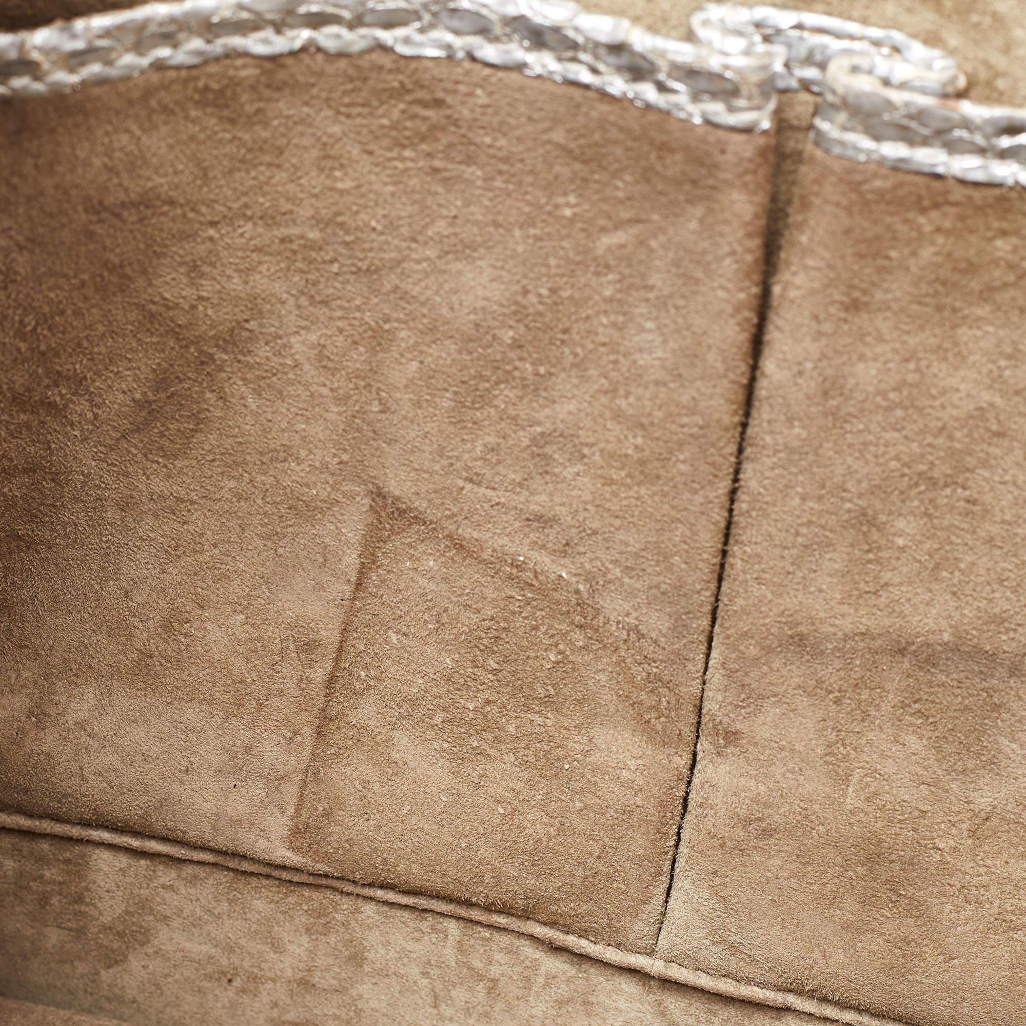 Alexander McQueen Metallic Python Heroine Chain Shoulder Bag 8