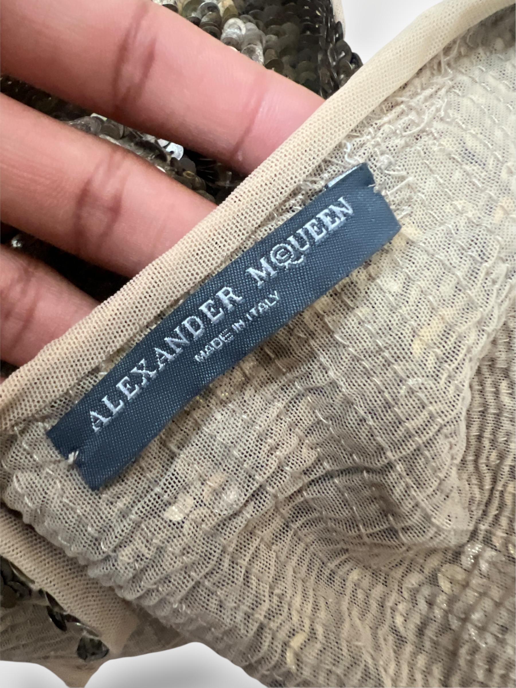Alexander McQueen, débardeur à sequins métalliques, printemps/été 2003 en vente 2