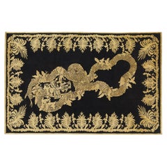 Tapis Alexander McQueen en soie et laine à motif militaire brocart, 8 x 12