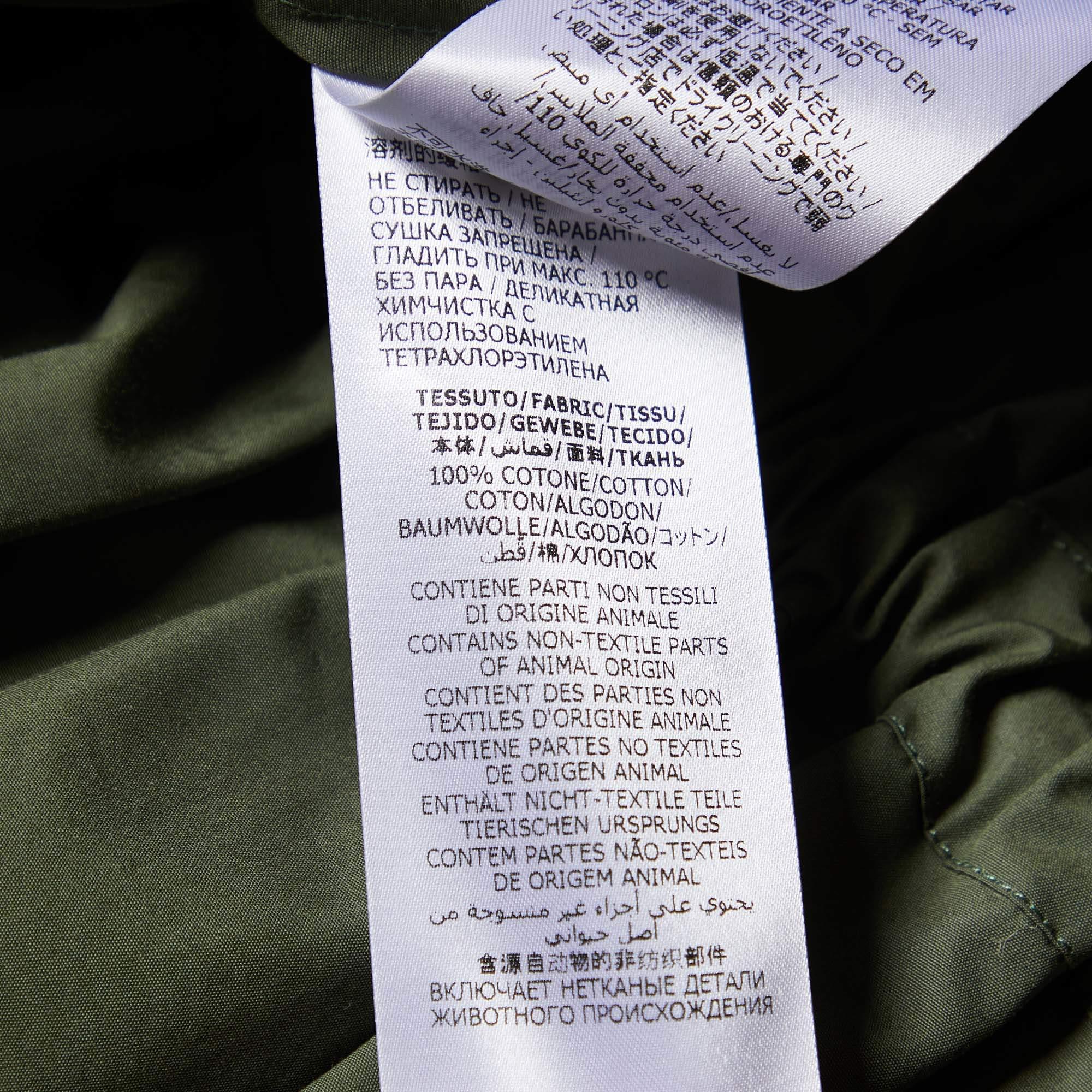 Women's Alexander McQueen Military Green Cotton Belted Shirt 