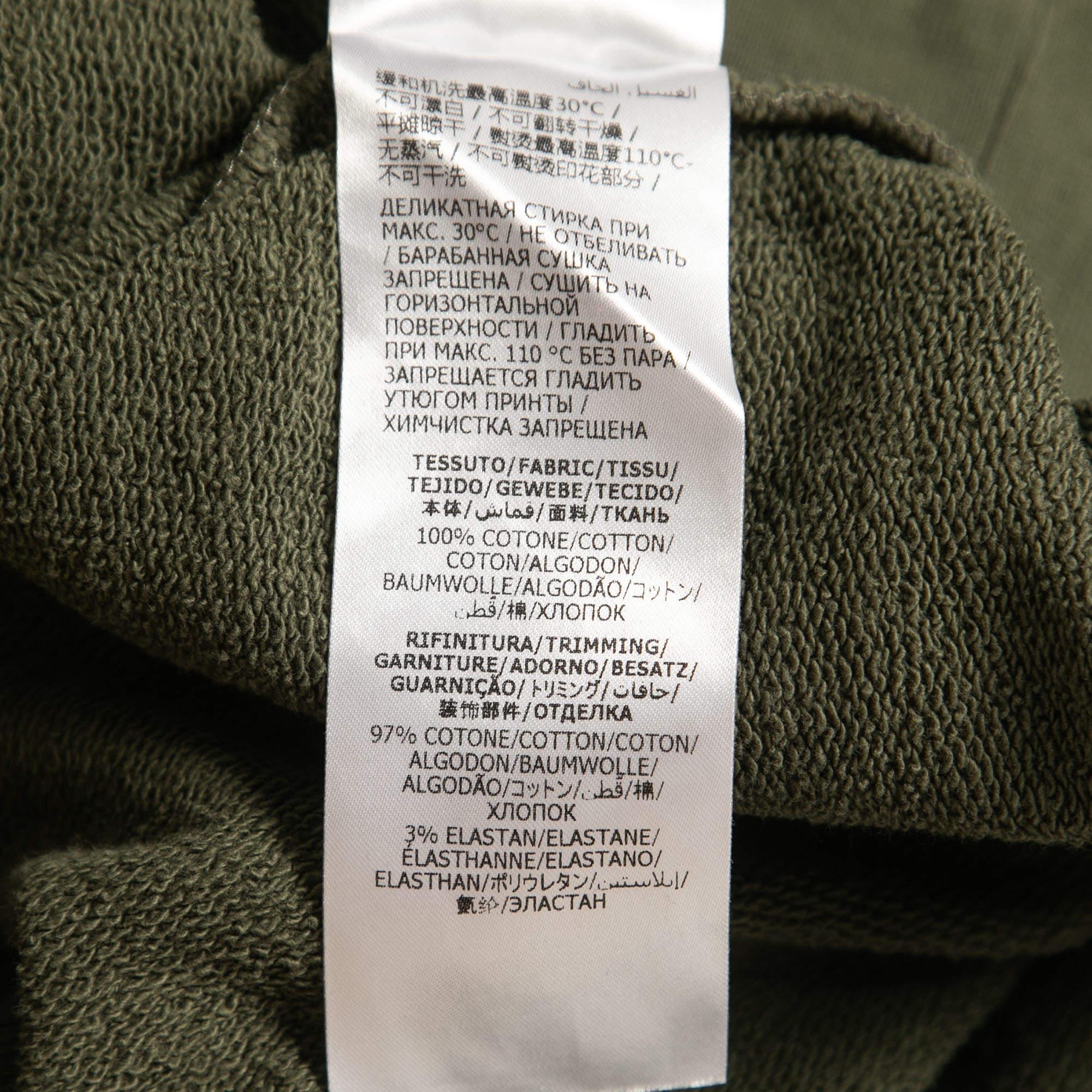 Women's Alexander McQueen Military Green Logo Print Cotton Jogger Sweatshirt Set M/S For Sale
