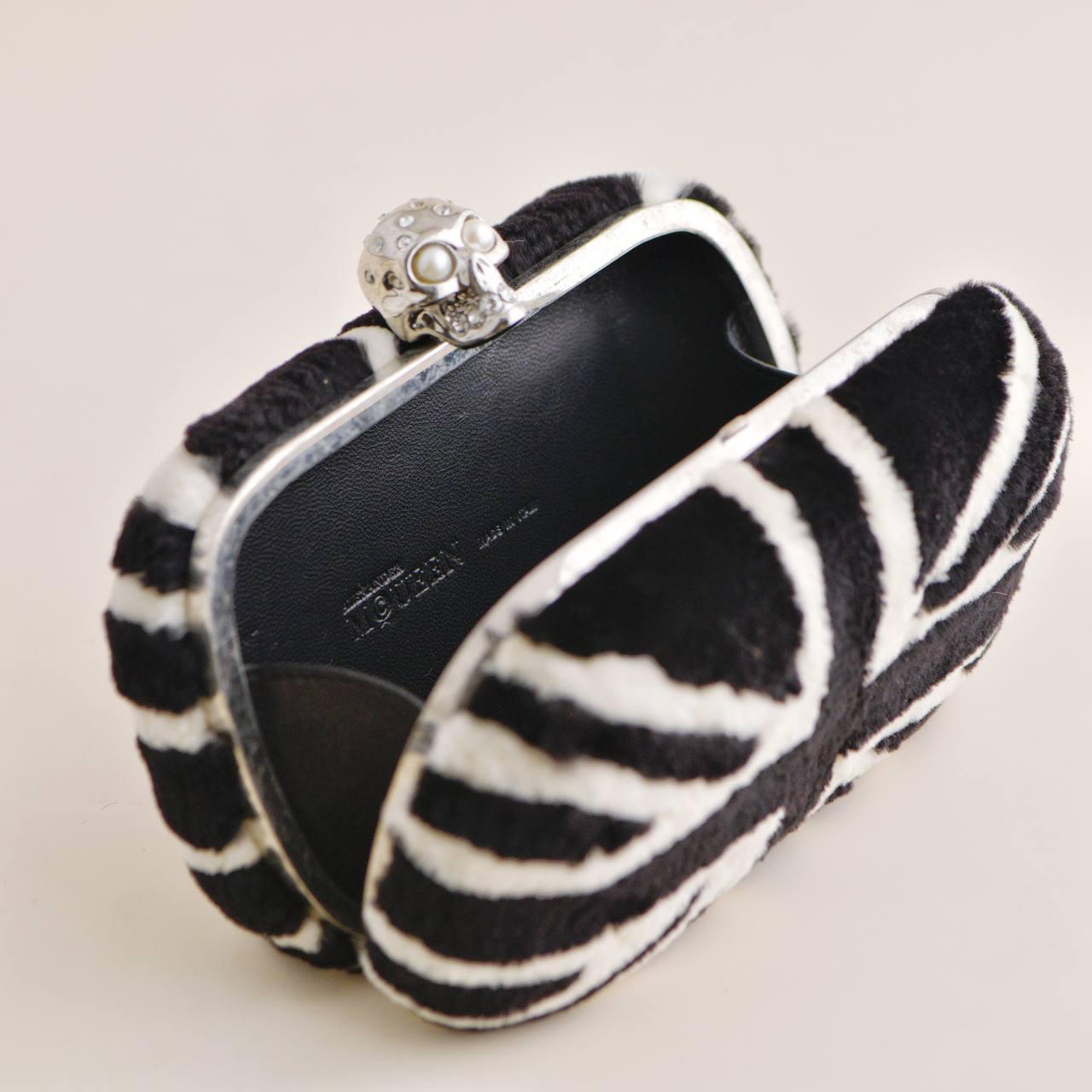 ALEXANDER MCQUEEN Mink Fur Union Jack Skull Clutch bag 1