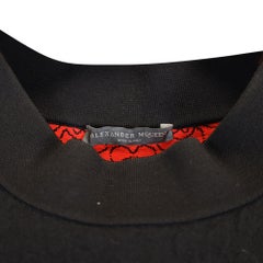 Alexander McQueen Mock Neck Mini Dress in Black Viscose