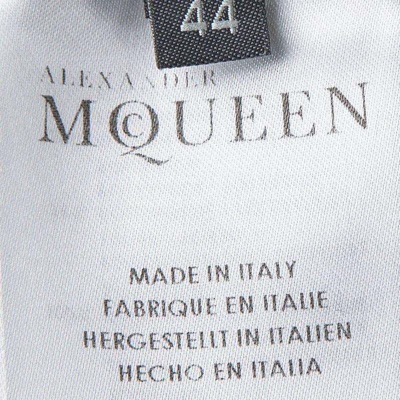 Alexander McQueen Monochrome Knit Draped Sleeveless Dress M 1