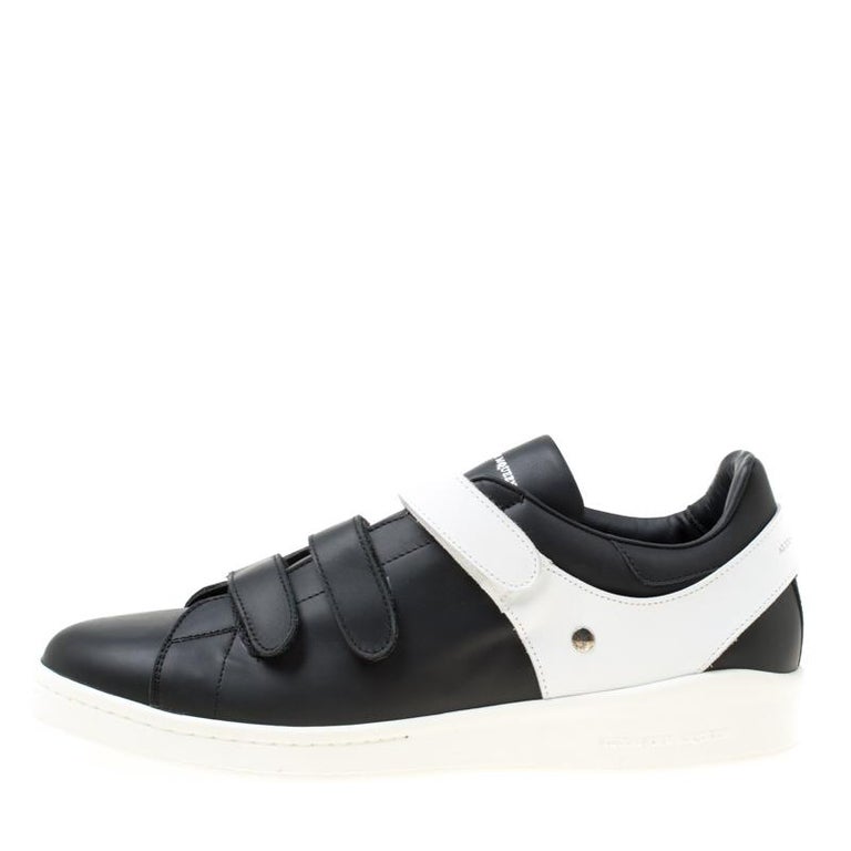 Alexander McQueen Monochrome Leather Velcro Sneakers Size 45 For Sale at  1stDibs | alexander mcqueen size 45, alexander mcqueen velcro sneakers, alexander  mcqueen sneakers velcro