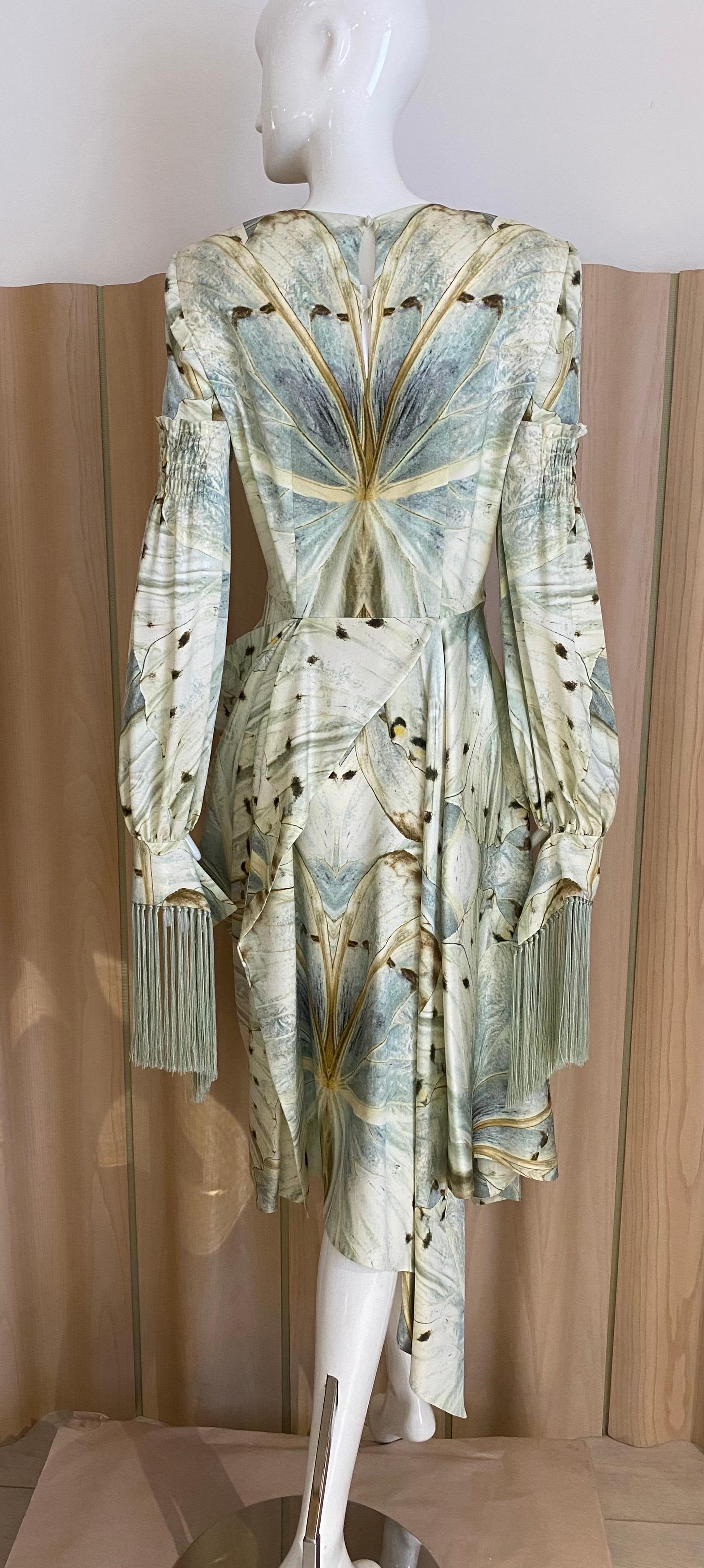Alexander McQueen, robe imprimée multicolore, automne 2018 Excellent état - En vente à Beverly Hills, CA