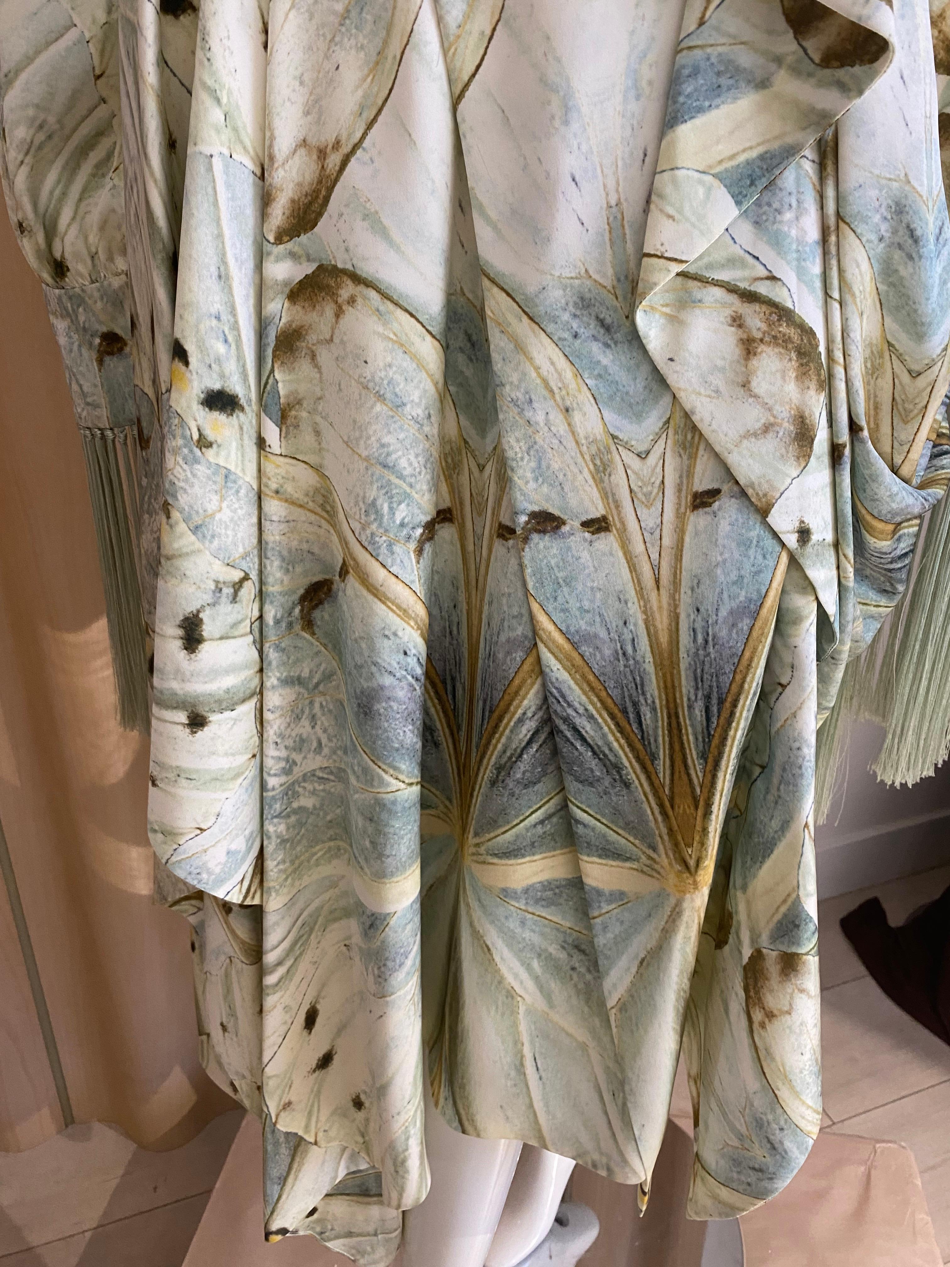 Alexander McQueen, robe imprimée multicolore, automne 2018 en vente 1