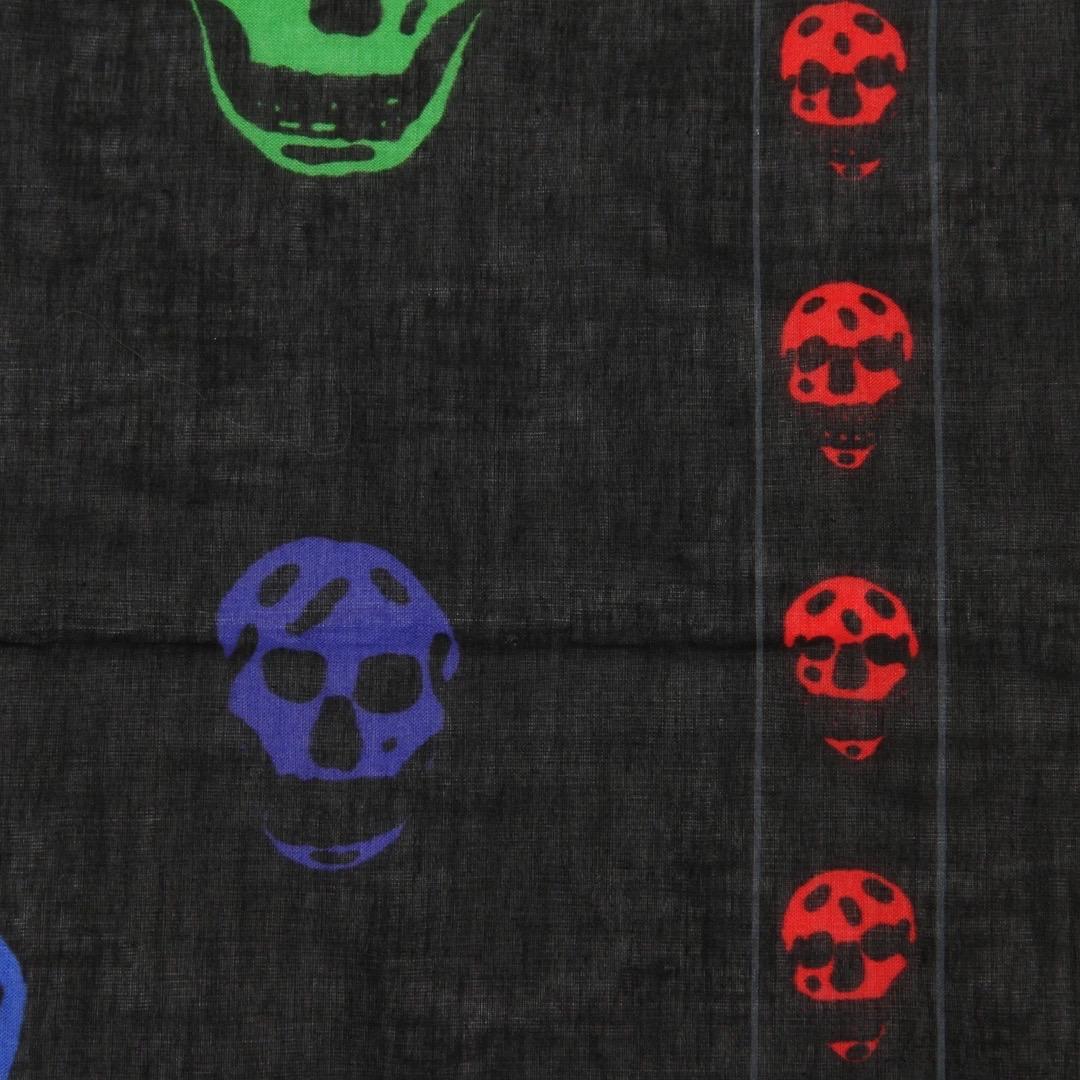 alexander mcqueen multicolor skull scarf