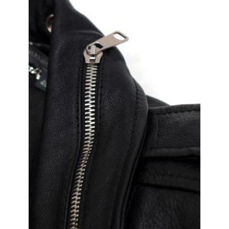 Alexander McQueen Multi Zip Cropped Sleeve Leather Jacket For Sale 2