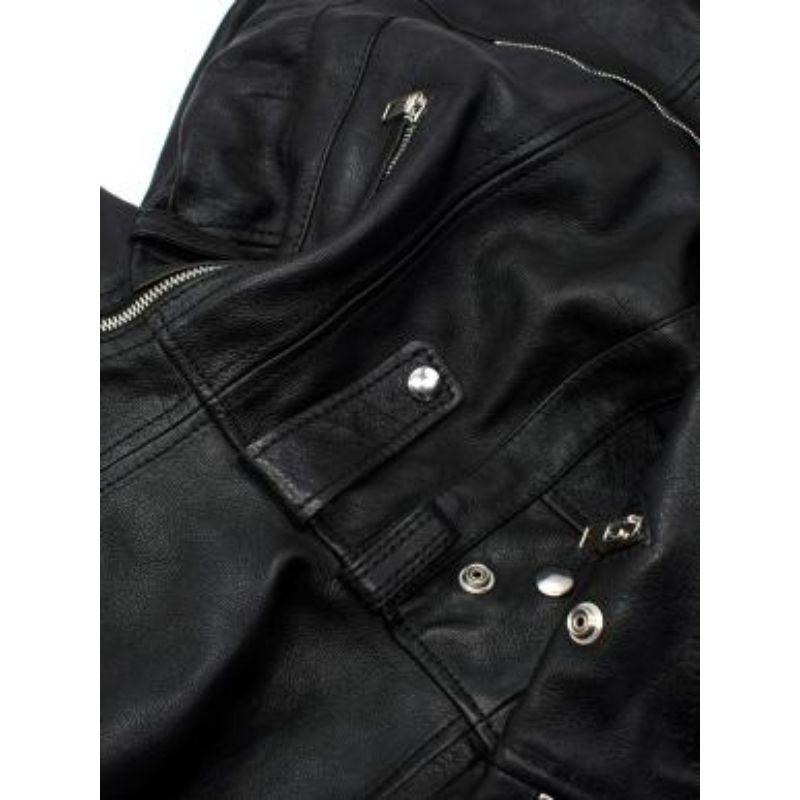 Alexander McQueen Multi Zip Cropped Sleeve Leather Jacket For Sale 3