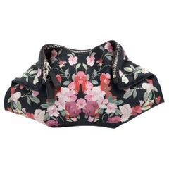 Alexander McQueen Multicolor Floral Print Satin Small De Manta Clutch