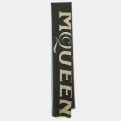 Alexander McQueen Multicolor God Save Print Silk Scarf