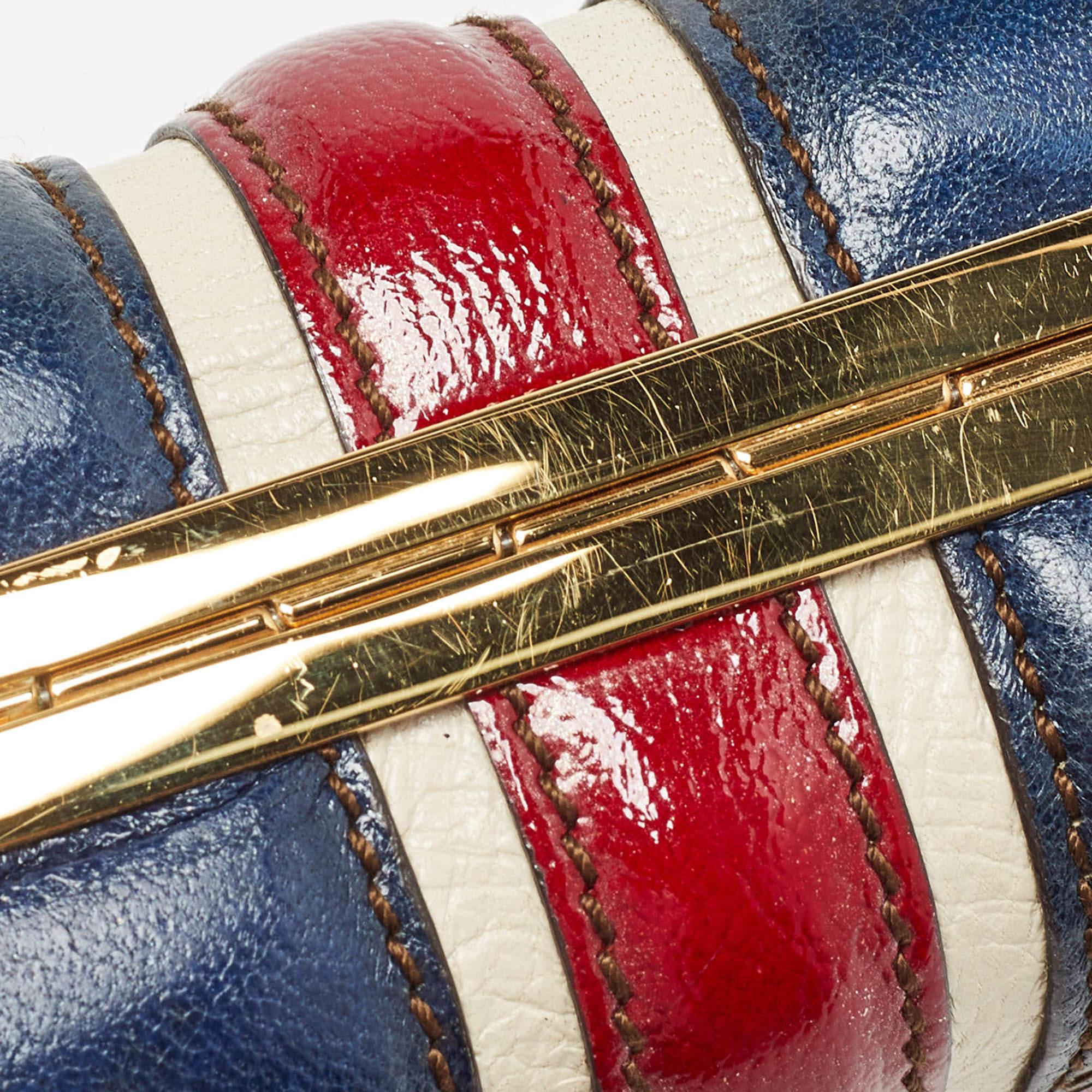 Women's Alexander McQueen Multicolor Leather Britannia Skull Box Clutch