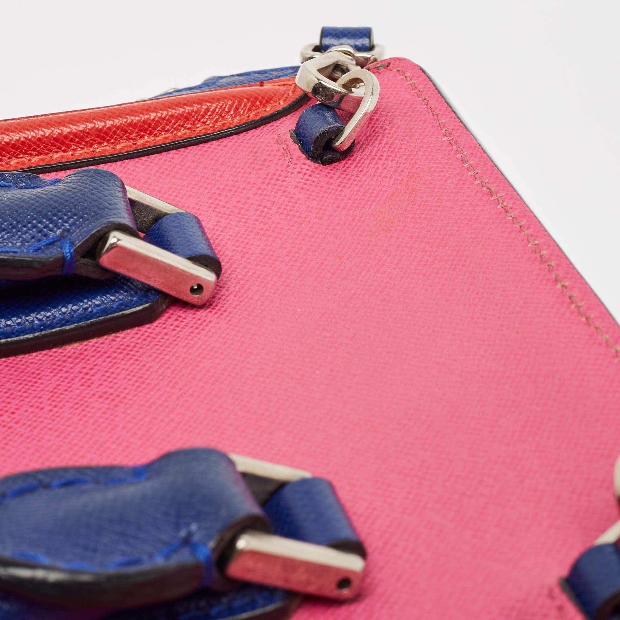 Alexander McQueen Multicolor Leather Mini Heroine Bag For Sale 3