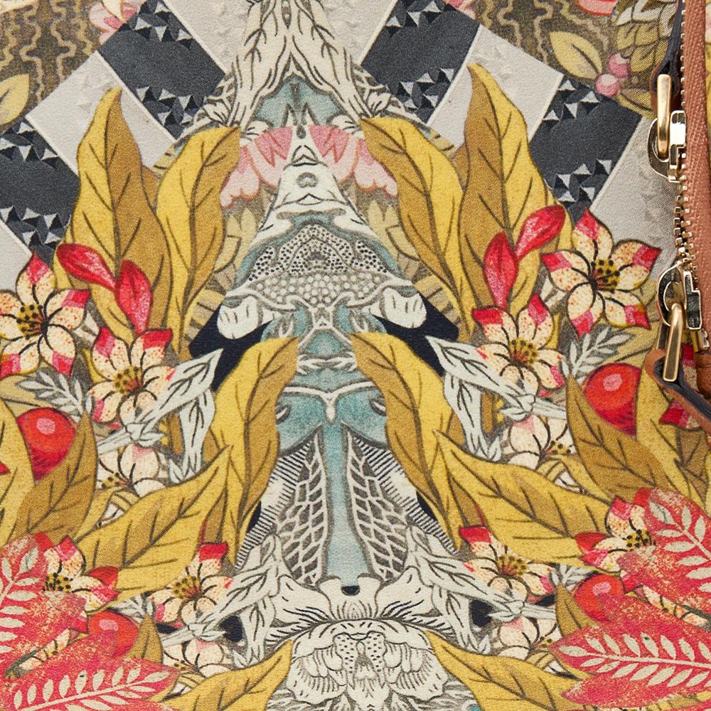 Alexander McQueen Multicolor Printed Fabric De Manta Clutch 2