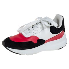 Alexander McQueen Multicolor Suede Oversized Runner Low Top Sneakers Size 38.5