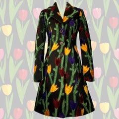 Alexander McQueen Multicolor Tulip Coat Fall/Winter Sz 42IT